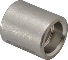 Merit Brass - 1/2" Grade 316 Stainless Steel Pipe Coupling - Socket Weld x Socket Weld End Connections, 150 psi - Caliber Tooling