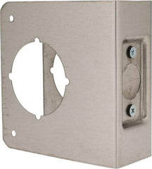 Don-Jo - 4-1/4" Wide x 4-1/2" High, Stainless Steel, Door Reinforcer - 1-3/4" Thick Door, 2-3/4" Backset - Caliber Tooling