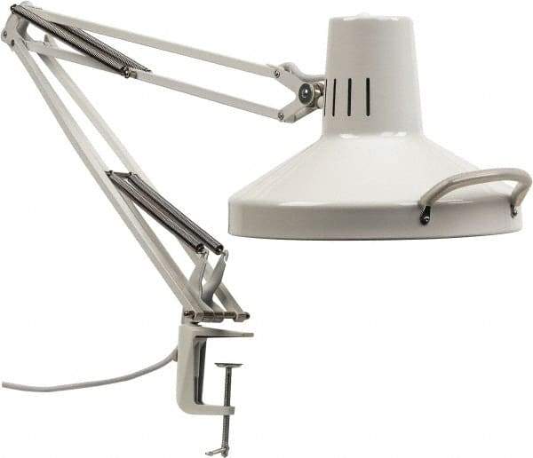 Value Collection - 120 VAC, 22, 100 Watt, Swing Arm Machine Light - Clamp Mount, 5 Ft. Cord, White - Caliber Tooling