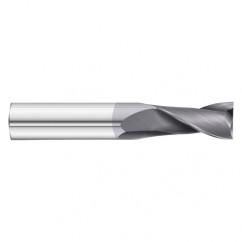 25mm Dia. x 100mm Overall Length 2-Flute Square End Solid Carbide SE End Mill-Round Shank-Center Cut-TiAlN - Caliber Tooling