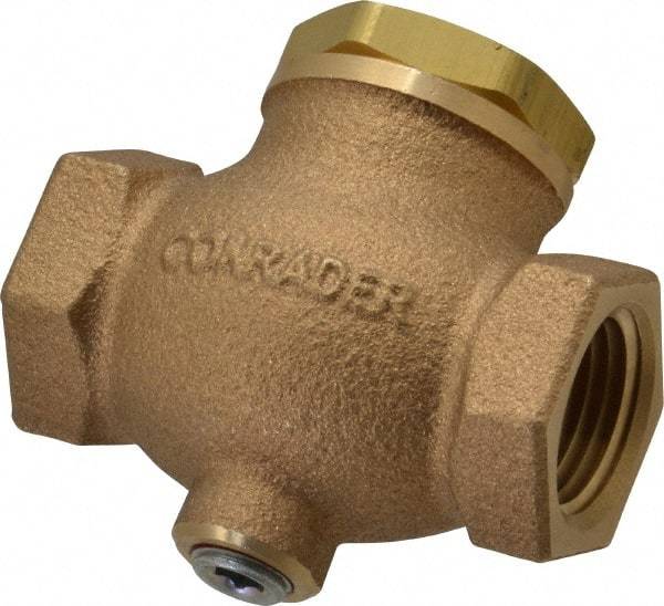 Conrader - 1/2" Bronze Check Valve - Inline, FNPT x FNPT - Caliber Tooling