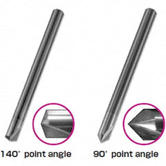 Tungaloy - 3mm Body Diam, 140°, 38.1mm OAL, Solid Carbide Spotting Drill - Caliber Tooling