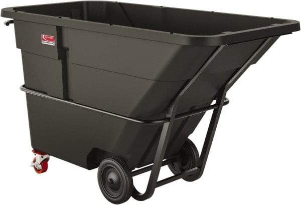 Suncast - 1,400 Lb Load Capacity, 43 Bushels, 2 Cu Yd, Polyethylene Tilt Truck - 47.4" Wide x 86" Long x 50.1" High, Matte Gray - Caliber Tooling