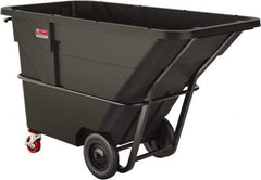 Suncast - 2,200 Lb Load Capacity, 33 Bushels, 1-1/2 Cu Yd, Polyethylene Tilt Truck - 41.28" Wide x 85.87" Long x 49" High, Matte Gray - Caliber Tooling