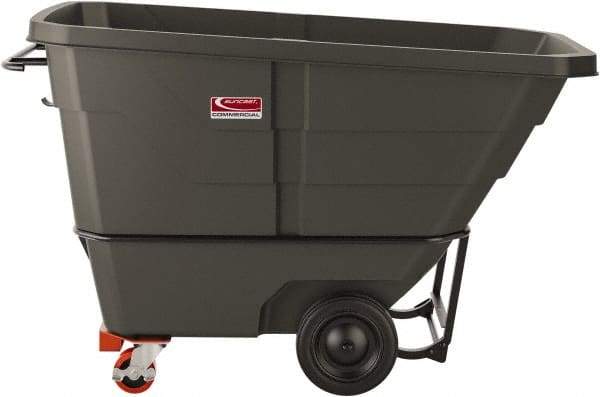 Suncast - 1,300 Lb Load Capacity, 22 Bushels, 1 Cu Yd, Polyethylene Tilt Truck - 33.87" Wide x 70" Long x 43.84" High, Matte Gray - Caliber Tooling