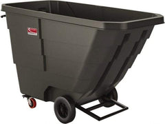 Suncast - 800 Lb Load Capacity, 22 Bushels, 1 Cu Yd, Polyethylene Tilt Truck - 33.87" Wide x 70" Long x 43.84" High, Matte Gray - Caliber Tooling