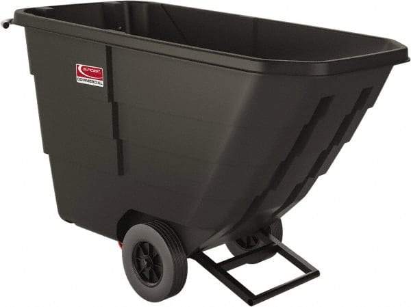 Suncast - 650 Lb Load Capacity, 11 Bushels, 0.5 Cu Yd, Polyethylene Tilt Truck - 27.76" Wide x 59.2" Long x 34.86" High, Matte Gray - Caliber Tooling