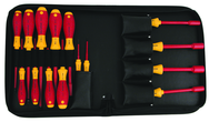 Insulated Slotted 2.0 - 8.0mm Phillips #1 - 3 Inch Nut Drivers 1/4" - 1/2". 15 Piece in Carry Case - Caliber Tooling