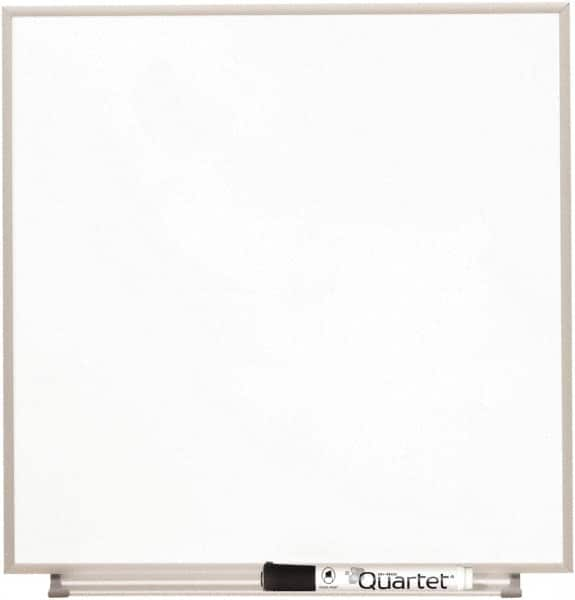 Quartet - 23" High x 23" Wide Magnetic Dry Erase Board - Glass, Includes Accessory Tray, Rail & Mounting Kit & Dry Erase Markers - Caliber Tooling