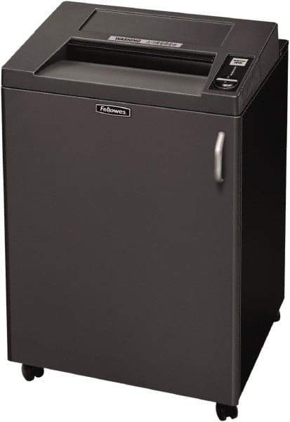 FELLOWES - 5/32 x 1-9/16" Strip, 24 Sheet Cross Cut Commercial Shredder - 23-1/4" Long x 25-3/16" Wide x 38-3/16" High, Level 4 Security, 4 Gal Wastebasket - Caliber Tooling