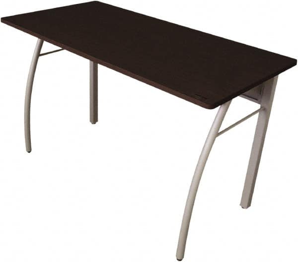 Linea Italia - Woodgrain Laminate Rectangular Desk - 47-1/4" Wide x 23-5/8" Deep x 29-1/2" High, Mocha & Gray - Caliber Tooling