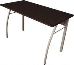 Linea Italia - Woodgrain Laminate Rectangular Desk - 47-1/4" Wide x 23-5/8" Deep x 29-1/2" High, Mocha & Gray - Caliber Tooling