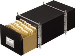 BANKERS BOX - 1 Compartment, 17" Wide x 11-1/8" High x 25-1/2" Deep, Storage Box - Steel Frame, Black - Caliber Tooling