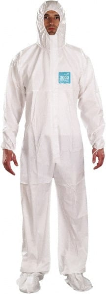 Ansell - Size 4XL Film Laminate Chemical Resistant General Purpose Coveralls - Caliber Tooling