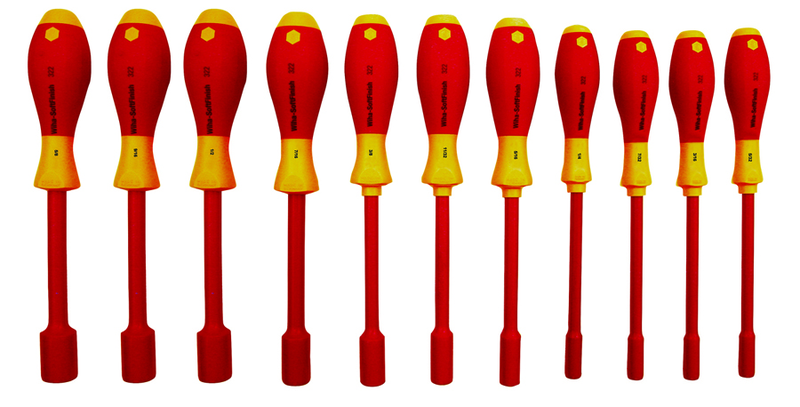 Insulated Nut Driver Inch Set Includes: 5/32" - 5/8". 11 Pieces - Caliber Tooling