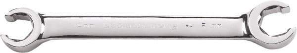 GearWrench - 15 x 17mm, Double End Head, Open End Flare Nut Wrench - 7-5/8" OAL, Steel, Full Polish, 6 Points - Caliber Tooling