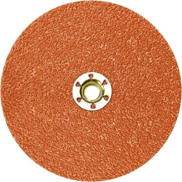 3M - 5" Diam 80+ Grit Fiber Disc - Ceramic, 12,000 Max RPM, Series 787C - Caliber Tooling