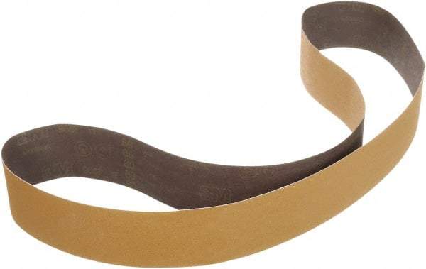 3M - 4" Wide x 108" OAL, 60 Grit, Ceramic Abrasive Belt - Ceramic, Coated, YF Weighted Cloth Backing, Series 966F - Caliber Tooling