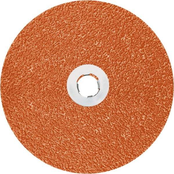 3M - 5" Diam 7/8" Hole 60+ Grit Fiber Disc - Ceramic, 12,000 Max RPM, Series 787C - Caliber Tooling