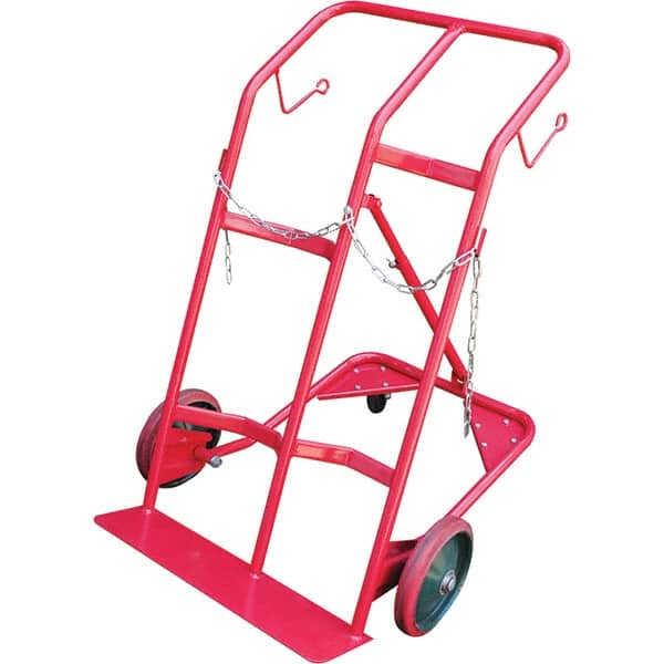 Vestil - 350 Lb Capacity 47" OAH Hand Truck - Continuous Handle, Steel, Mold-On Rubber Wheels - Caliber Tooling