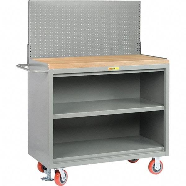 Little Giant - 3,600 Lb Capacity Mobile Service Bench - 41" Wide x 24" Deep x 43" High, Steel, Gray - Caliber Tooling