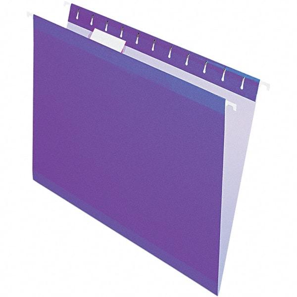 Pendaflex - 8-1/2 x 11", Letter Size, Violet, Hanging File Folder - 11 Point Stock, 1/5 Tab Cut Location - Caliber Tooling