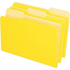 Pendaflex - 9-1/2 x 14-5/8", Legal, Yellow, File Folders with Top Tab - 11 Point Stock, Assorted Tab Cut Location - Caliber Tooling