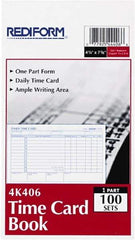 REDIFORM - 29/32" High x 4-13/64" Wide Daily Time Cards - Use with Manual Time Record - Caliber Tooling