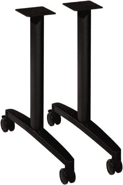 Hon - 23-1/2" Long x 39-1/4" Wide x 28-3/8" High Stationary Leg Base Table - Black, Aluminum - Caliber Tooling