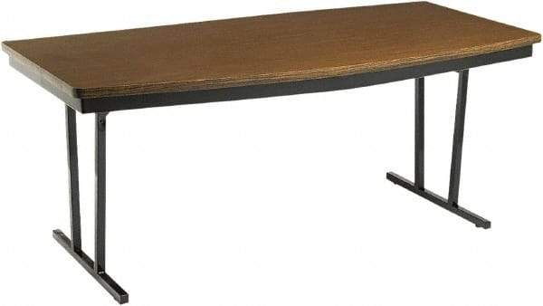 Barricks - 36" Long x 72" Wide x 30" High, Folding Table - Walnut & Black - Caliber Tooling