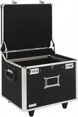 Vaultz - 1 Compartment, 15-1/4" Wide x 11-1/2" High x 12-1/4" Deep, Portable Storage Box - Aluminum, Chrome & PVC, Black - Caliber Tooling