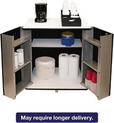 Vertiflex Products - Black & White Refreshment Stand - Use with Microwave, Coffee Maker - Caliber Tooling