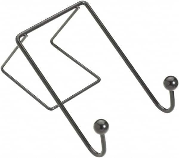 FELLOWES - 2 Hooks, 4" Long x 5-1/8" Deep, Metal Double Wall Hook - 6" High - Caliber Tooling