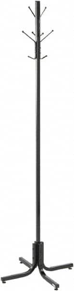 Safco - 4 Hooks, 21" Long x 21" Deep, Metal Floor Costumer - 70" High - Caliber Tooling