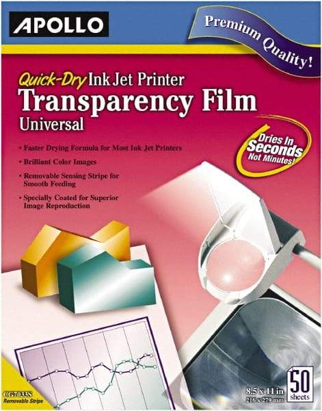 Apollo - Transparency Films & Sleeves Audio Visual Conference Accessory Type: Transparency Sleeves For Use With: Inkjet Printers; Copiers - Caliber Tooling