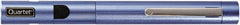 Quartet - Metal Pen Size Laser Pointer - Blue, 2 AAA Batteries Included - Caliber Tooling