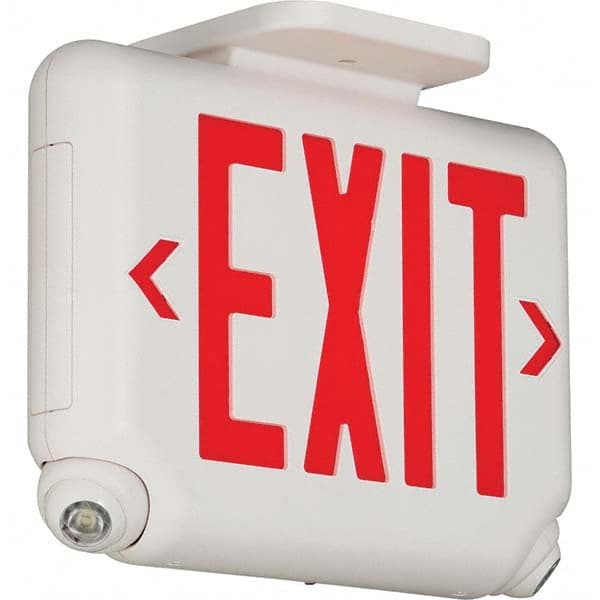 Hubbell Lighting - Combination Exit Signs Mounting Type: Wall Mount; Ceiling Mount Number of Faces: 1 - Caliber Tooling