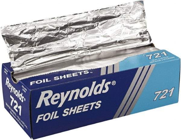 Reynolds - Interfolded Aluminum Foil Sheets, 12 x 10-3/4, Silver, 500/Box, 6 Boxes/Carton - Use with Food Protection - Caliber Tooling