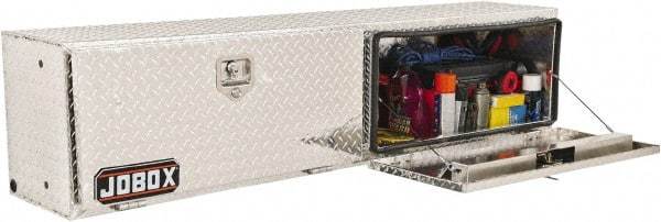 Jobox - 1 Compartment Topside Truck Box - 72" Wide x 15" Deep x 15" High, Aluminum, Silver - Caliber Tooling