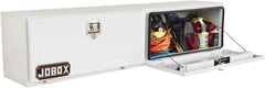 Jobox - 1 Compartment Topside Truck Box - 96" Wide x 15" Deep x 17" High, Steel, White - Caliber Tooling