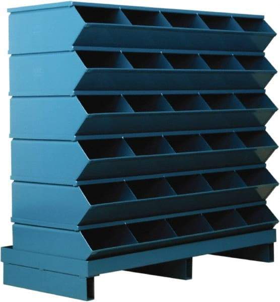 Stackbin - 6 Bin, Shelving Unit with Openings & Base - 37" Wide x 35-1/2" High - Caliber Tooling