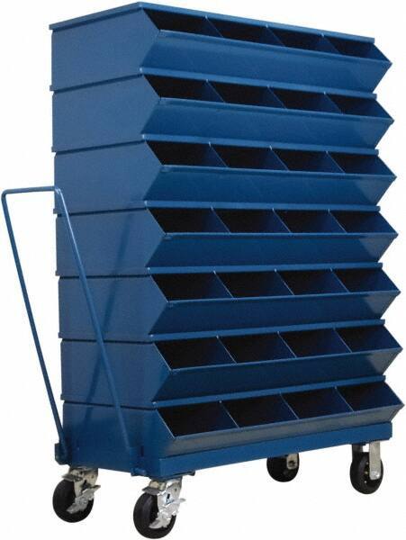 Stackbin - 7 Bin, Shelving Unit with Openings & Base - 37" Wide x 53-3/4" High - Caliber Tooling