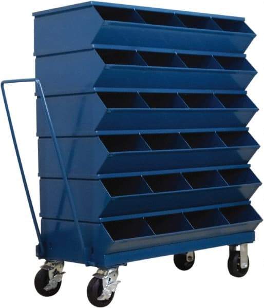 Stackbin - 6 Bin, Shelving Unit with Openings & Base - 37" Wide x 46-7/8" High - Caliber Tooling