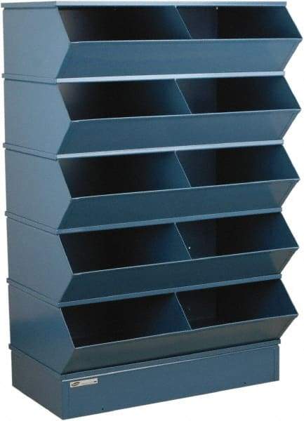 Stackbin - 5 Bin, Shelving Unit with Openings & Base - 37" Wide x 55" High - Caliber Tooling