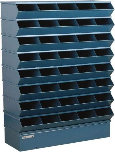 Stackbin - 8 Bin, Shelving Unit with Openings & Base - 15-1/2" Long x 7-1/2" Wide x 6" High - Caliber Tooling