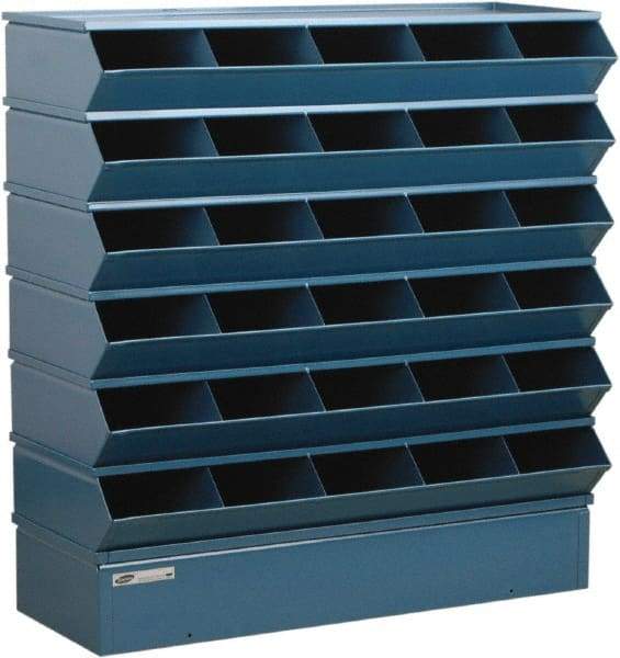 Stackbin - 6 Bin, Shelving Unit with Openings & Base - 37" Wide x 36" High - Caliber Tooling