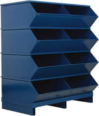 Stackbin - 4 Bin, Shelving Unit with Openings & Base - 37" Wide x 46" High - Caliber Tooling