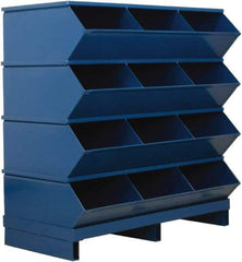 Stackbin - 4 Bin, Shelving Unit with Openings & Base - 37" Wide x 38" High - Caliber Tooling