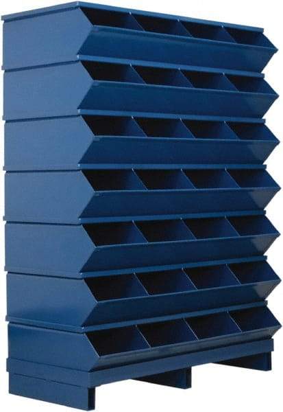 Stackbin - 7 Bin, Shelving Unit with Openings & Base - 37" Wide x 50-7/8" High - Caliber Tooling