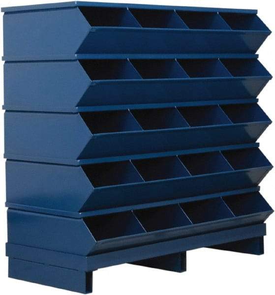 Stackbin - 5 Bin, Shelving Unit with Openings & Base - 37" Wide x 37-1/8" High - Caliber Tooling